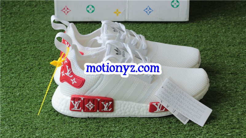 Real Boost Adidas NMD R1 Boost LuisVutton White Mesh